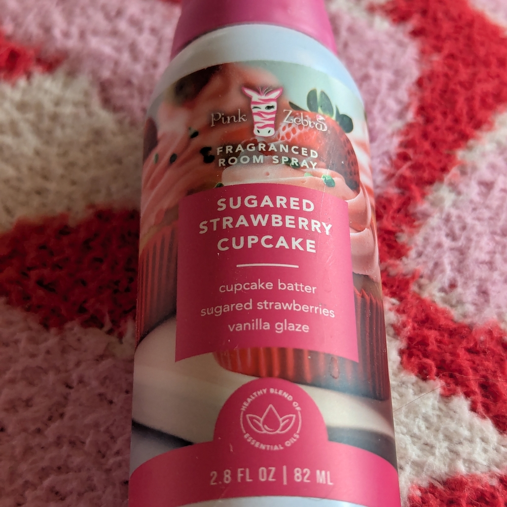 Pink Zebra Sugared Strawberry Cupcake Fragranced Room Spray